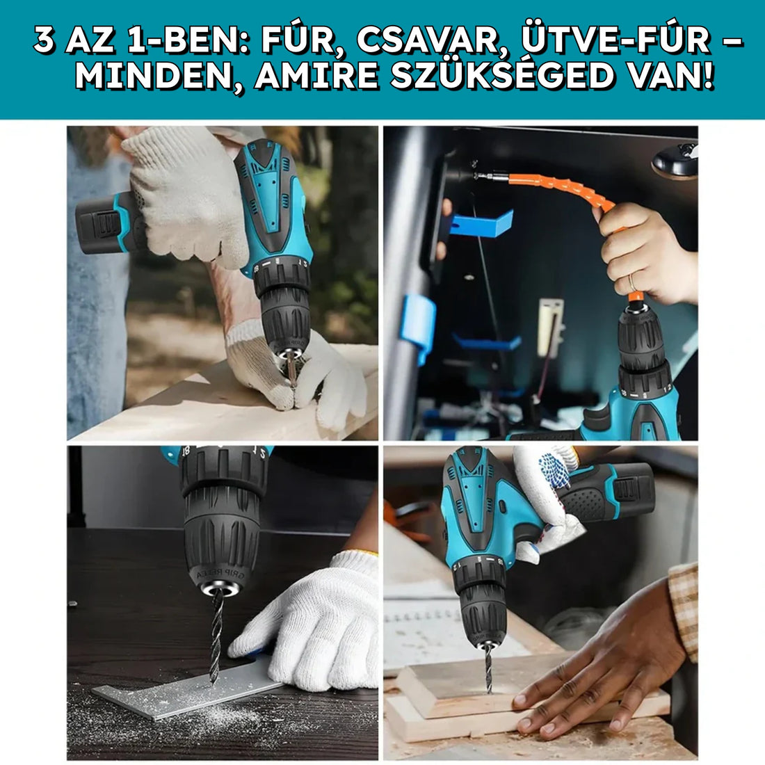 (KÉSZLETKISÖPRÉS) Vezeték nélküli 36V-os Fúrógép Csomag – MesterDrill [30 darabos készlet + 2 akkumulátor + tárolótáska] 🎁